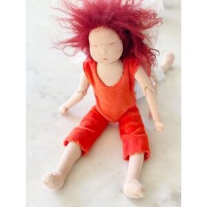 Käthe Kruse "Autumn" Fairy Doll, Vintage German Posable Cloth Doll, Waldorf